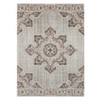 Amer Eternal Farmhouse Medallion Power-Loom Beige/Sand Area Rug