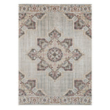 Amer Eternal Farmhouse Medallion Power-Loom Beige/Sand Area Rug