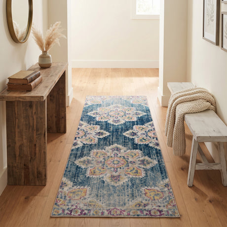 Amer Eternal ETE-22 Turquoise Blue area rug - lifestyle view