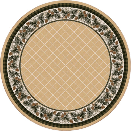 American Dakota Evergreen Light Maize Rug