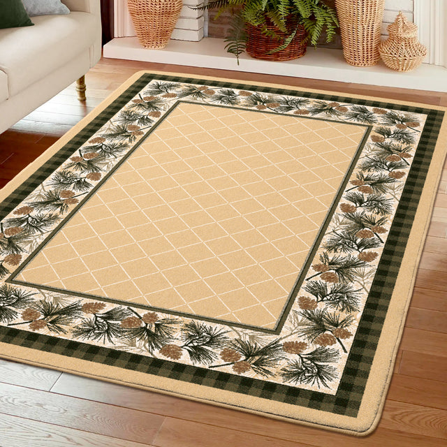 American Dakota Evergreen Light Maize Rug