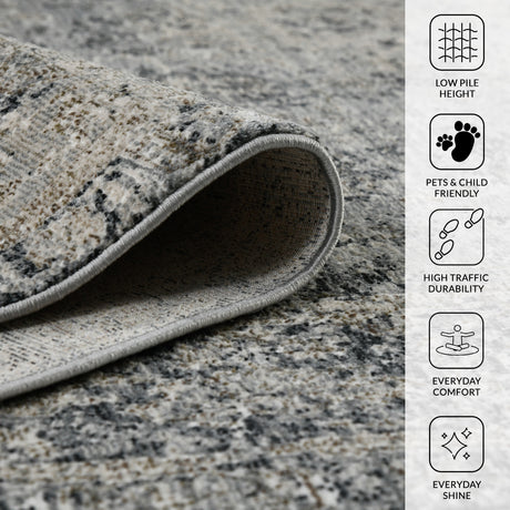 Amer Fairmont FAI-2 Gray area rug - infographic view