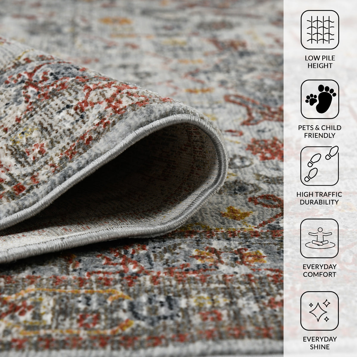 Amer Fairmont FAI-5 Spice area rug - infographic view