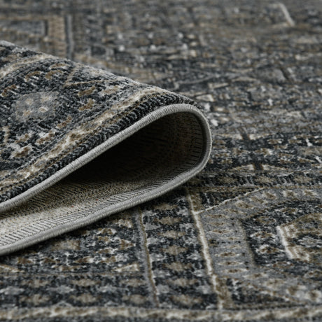 Amer Fairmont FAI-6 Charcoal area rug - rolled view