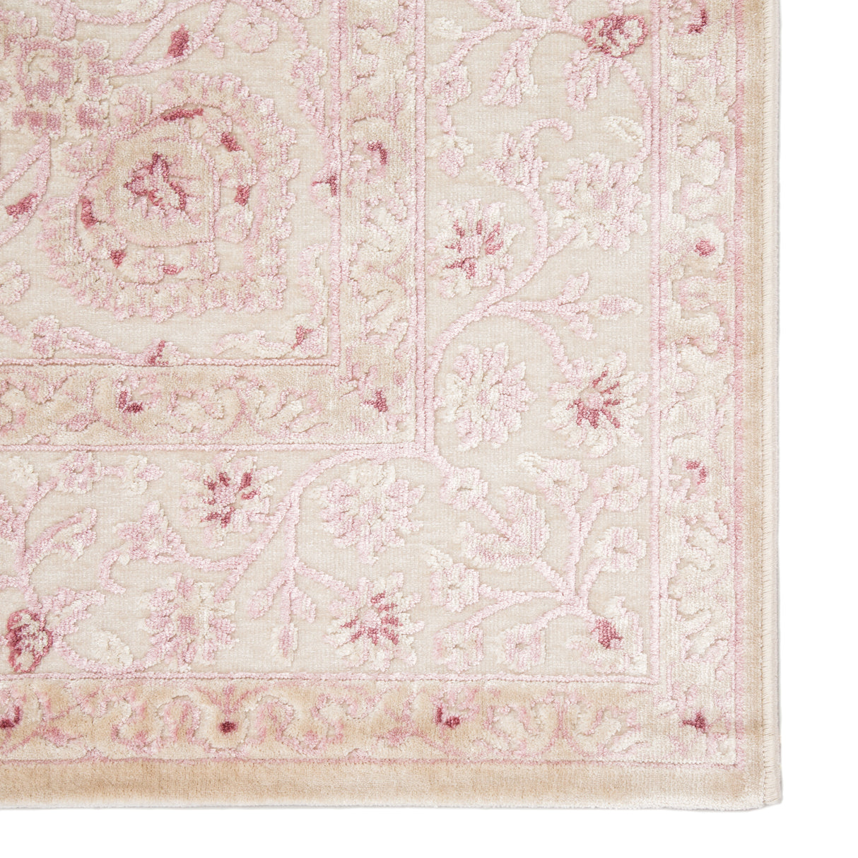 Jaipur Fables Malo Fb123 Bright White / Parfait Pink Rugs