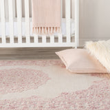 Jaipur Fables Malo Fb123 Bright White / Parfait Pink Rugs