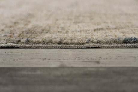 Dynamic Rugs Flare 14741 Power Loomed Traditional Beige/Ivory/Blue Rug