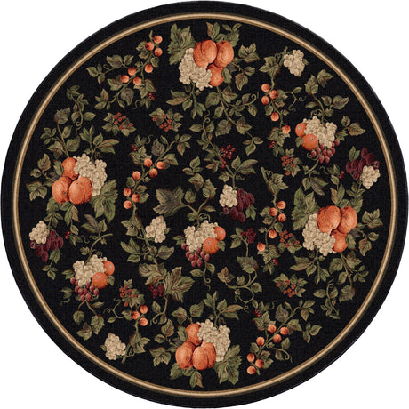 American Dakota Fruit Reserve Black Rug