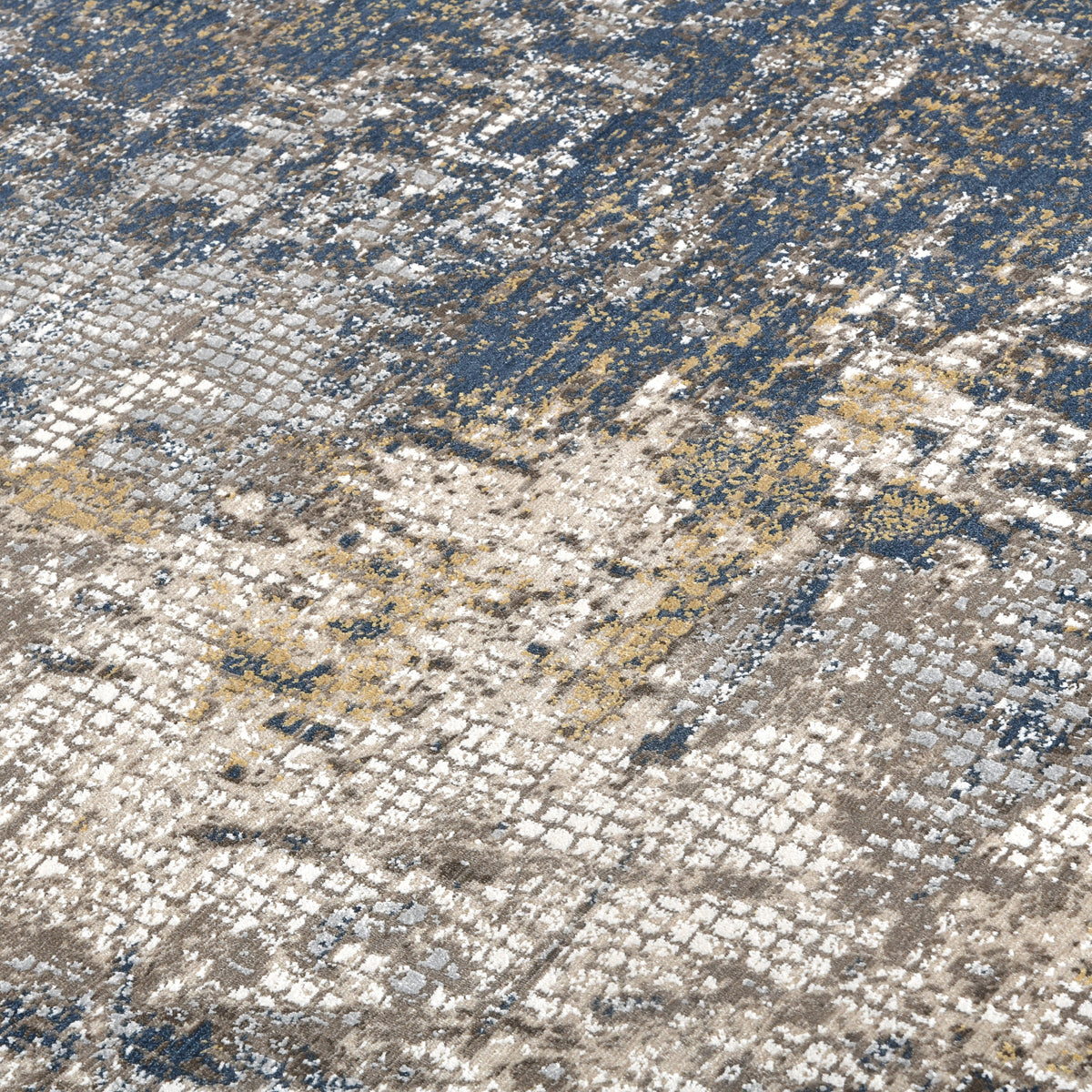 Amer Hamilton HAM-1 Beige / Indigo area rug - close-up view