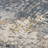 Amer Hamilton HAM-1 Beige / Indigo area rug - close-up view