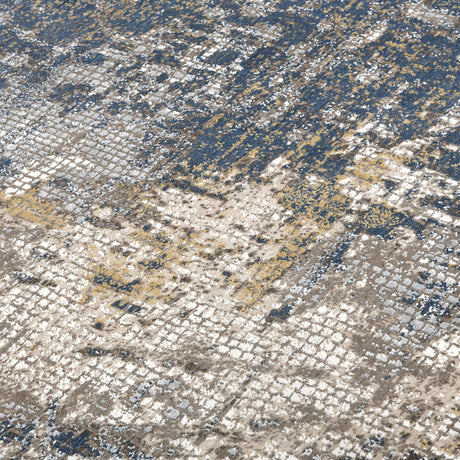 Amer Hamilton HAM-1 Beige / Indigo area rug - close-up view