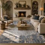 Amer Hamilton HAM-1 Beige / Indigo area rug - lifestyle view