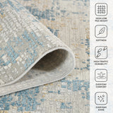 Amer Hamilton HAM-2 Ivory / Blue area rug - infographic view