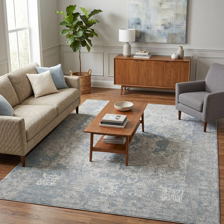 Amer Hamilton HAM-4 Gray / Blue area rug - lifestyle view