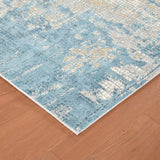 Amer Hamilton HAM-6 Gold / Blue area rug - corner view