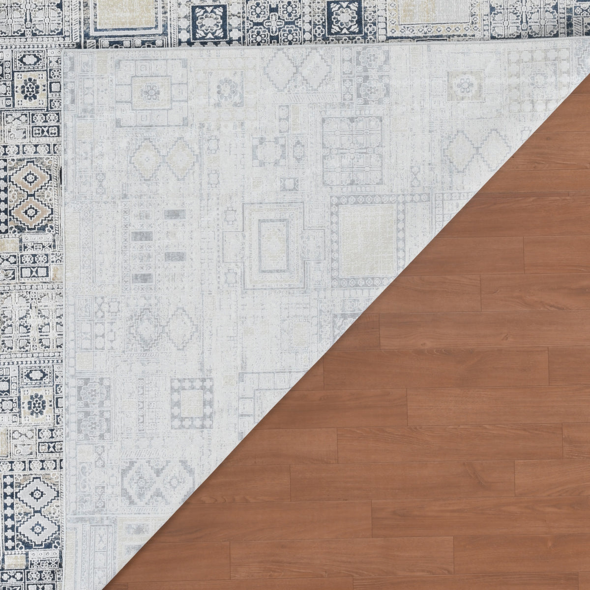 Amer Hamilton HAM-7 Ivory / Gold area rug - back view