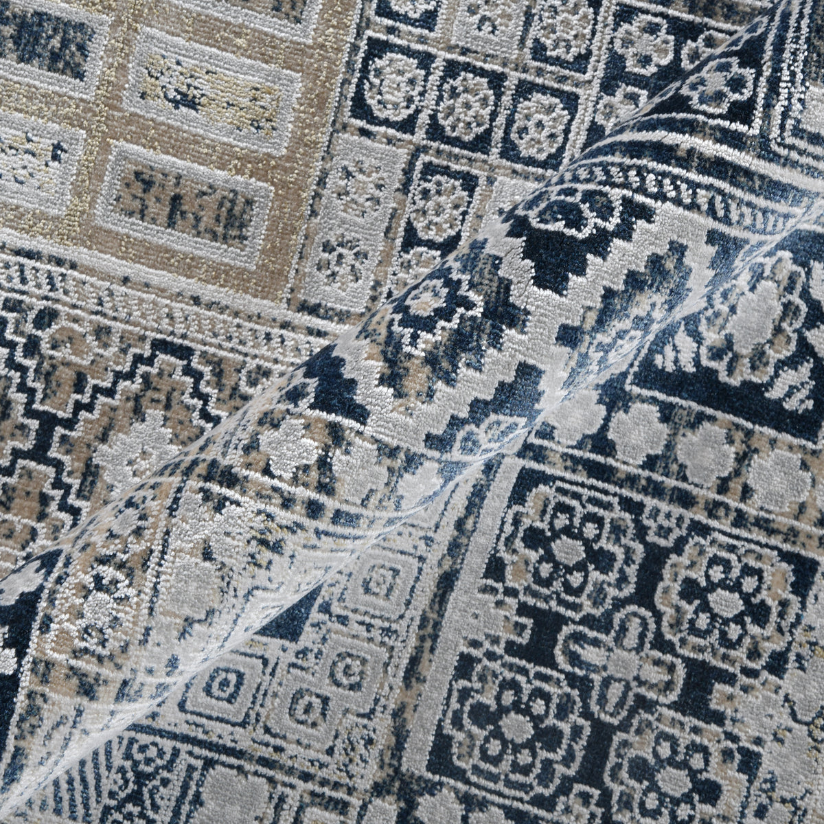 Amer Hamilton HAM-7 Ivory / Gold area rug - color swatch view