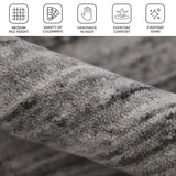 Amer Heaven HEA-1 Silver area rug - infographic view