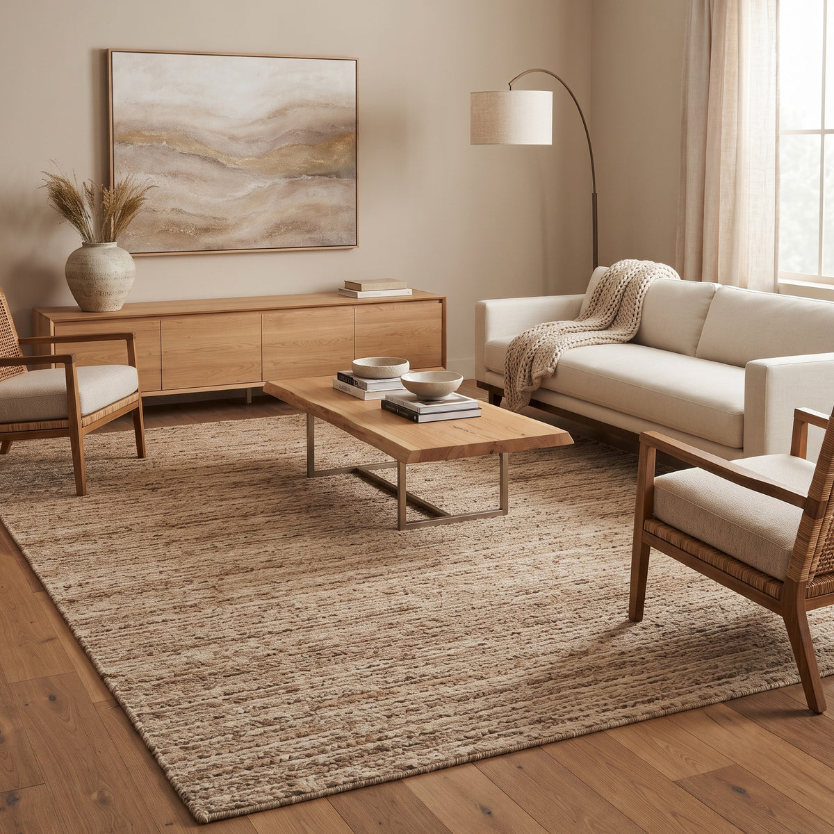 Amer Heaven HEA-23 Sand area rug - lifestyle view