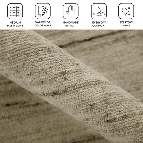 Amer Heaven HEA-3 Ivory area rug - infographic view