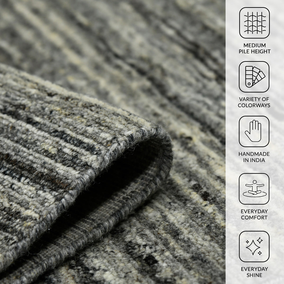 Amer Heaven HEA-5 Iron area rug - infographic view
