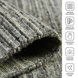 Amer Heaven HEA-6 Dark Gray area rug - infographic view