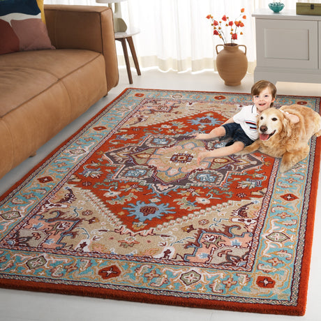 Safavieh Heritage Hg625R Red/Blue Rug.