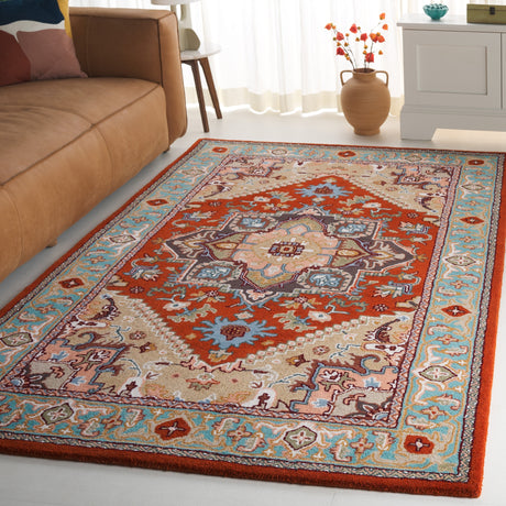 Safavieh Heritage Hg625R Red/Blue Rug.