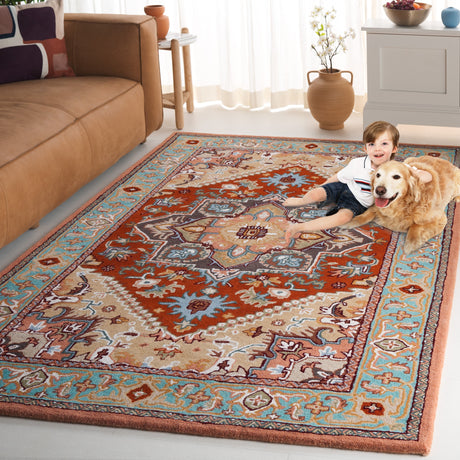 Safavieh Heritage Hg625U Red/Pink Rug.