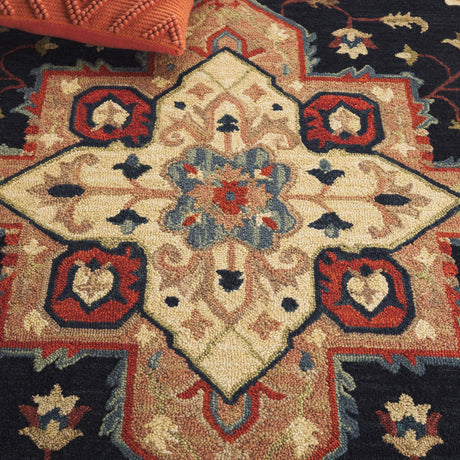 Safavieh Heritage Hg929N Navy/Red Rug.