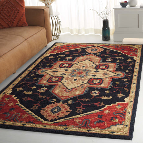 Safavieh Heritage Hg929N Navy/Red Rug.