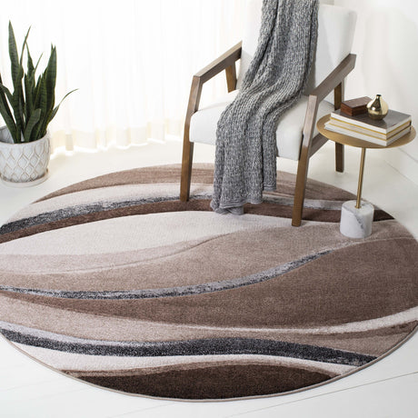 Safavieh Hollywood Hlw718P Brown/Ivory Rug.