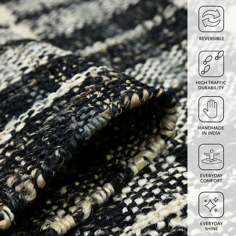 Amer Hampton HMP-2 Charcoal area rug - infographic view