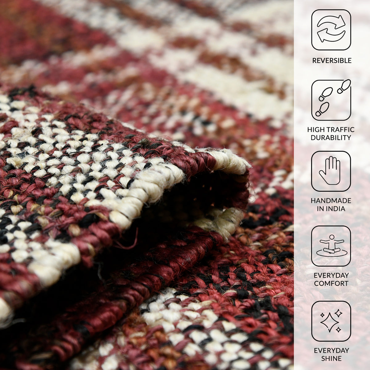 Amer Hampton HMP-4 Brick Red area rug - infographic view