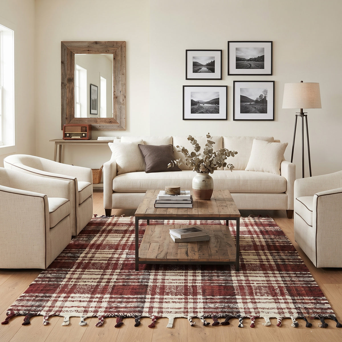 Amer Hampton HMP-4 Brick Red area rug - lifestyle view