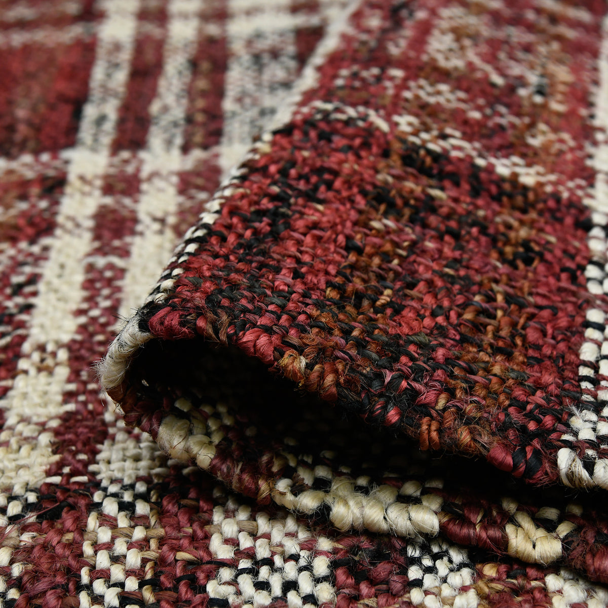 Amer Hampton HMP-4 Brick Red area rug - rolled view