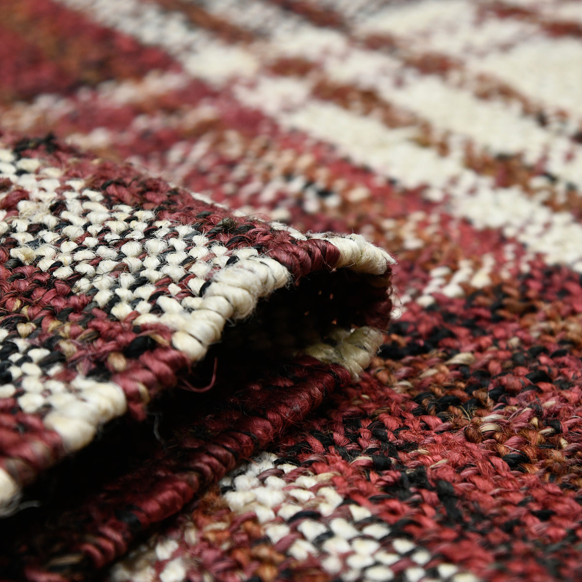 Amer Hampton HMP-4 Brick Red area rug - rolled view