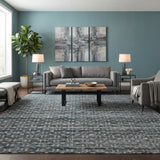 Amer Houston HOU-6 Turq Gray area rug - lifestyle view