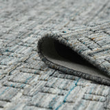 Amer Houston HOU-6 Turq Gray area rug - rolled view