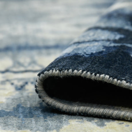 Amer Hermitage HRM-9 Blue Sapphire area rug - rolled view