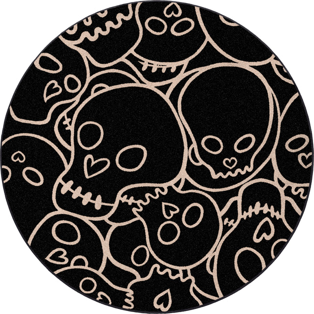 American Dakota Head Banger Black Rug