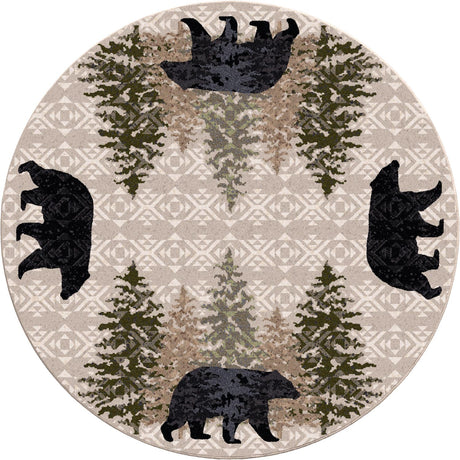 American Dakota High Point Bear Stone Rug