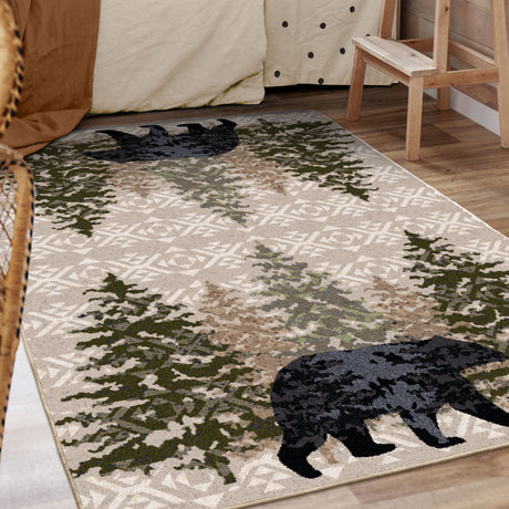 American Dakota High Point Bear Stone Rug