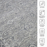 Amer Inara INA-10 Light Gray area rug - infographic view