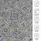Amer Inara INA-8 Gold area rug - infographic view
