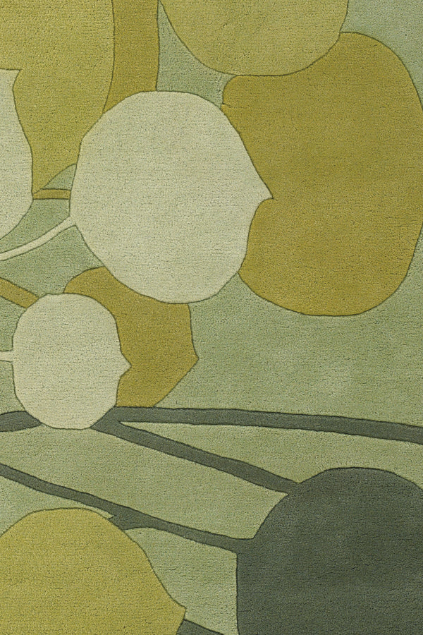 Chandra Inhabit Inh21603 Sea Green Rug - close-up detail