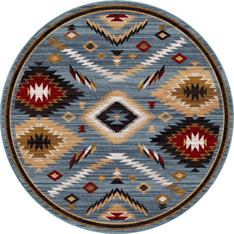 American Dakota Interlaced Horizon Gray Stone Rug