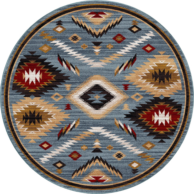 American Dakota Interlaced Horizon Gray Stone Rug