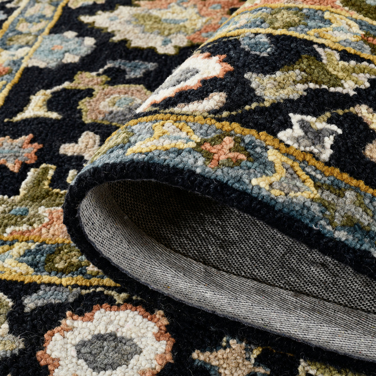 Amer Jackson JAC-2 Black area rug - rolled view