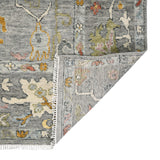 Amer Jaigarh JAI-17 Pigeon Gray / Pebble Gray area rug - back view